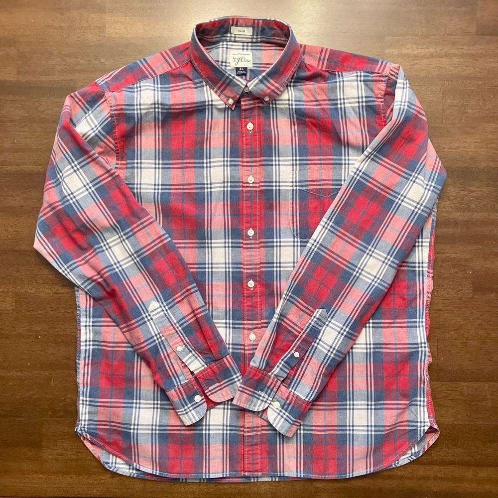 J. Crew Long Sleeve Button Down Shirt Slim XL